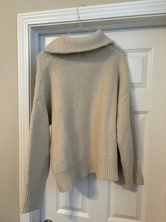 A New Day Oversized Chunky Cableknit Normcore Cozycore Half Zip Sweater medium - Picture 4 of 5
